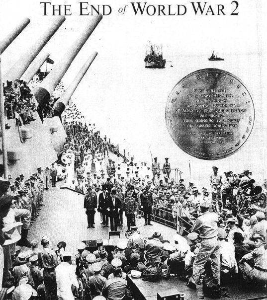 Several famous photographs from the surrender ceremony include this column writers dad. Courtesy photo