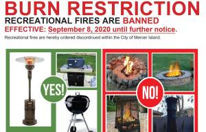 Mercer Island fire marshal issues burn ban