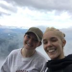 Gigi Gillie, left, and Alex Taylor at the top of Mount Pilchuck at the old fire lookout tower. Photo courtesy of Alex Taylor