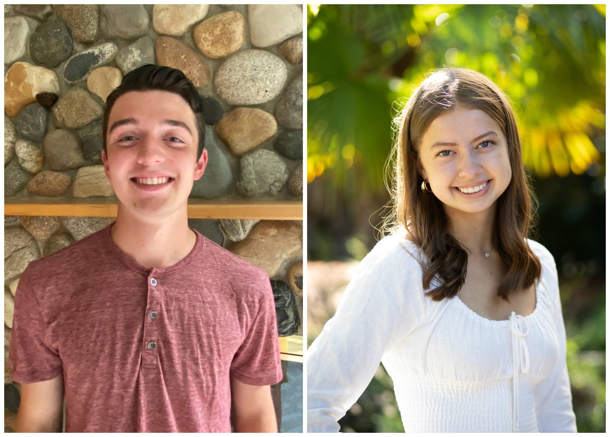 Mercer Island High Schools Paul Noone and Morgan Dawson are the district student board representatives this year. Courtesy photos