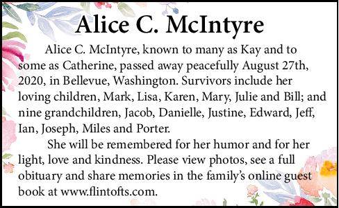 Alice C. McIntyre | Obituary