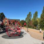 Mercer Islands parks maintenance staff reopened playgrounds throughout the Island on Sept. 24. Heres a capture at Luther Burbank Park on Sept. 29. Photo courtesy of Alaine Sommargren