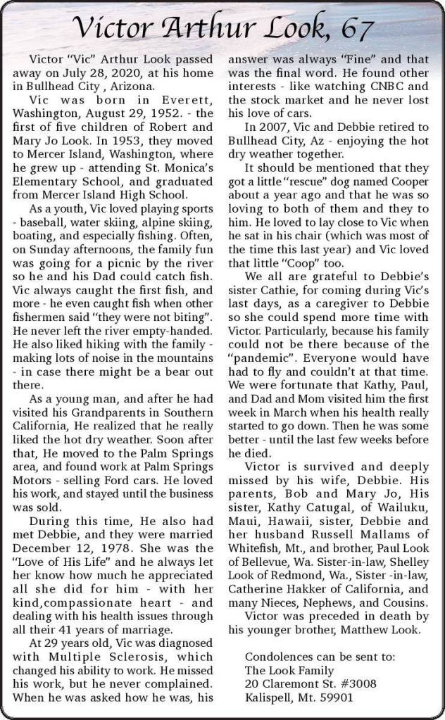 Victor Arthur Look | Obituary