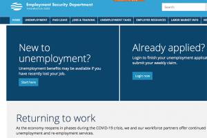Screenshot from the state Employment Security Departments website at esd.wa.gov.