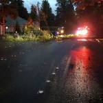 The Mercer Island Fire Department cleared a large maple tree from Island Crest Way just south of Southeast 40th Street on Oct. 10, according to the departments Facebook page. The fallen tree blocked all lanes and struck a vehicles hood. The driver was uninjured. The department received a dispatch call at 7:02 a.m. and the last unit cleared the scene at 7:44 a.m., according the department. Crews used a chain saw to clear the tree from the roadway and notified the on-duty public works person so they could respond for debris clean up. A cause for the incident was not listed, but it is suspected to be wind and saturated ground from the rain. Courtesy of the Mercer Island Fire Department Facebook page