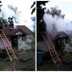 Mercer Island firefighters attack a structure fire in the 2400 block of 70th Avenue Southeast on Oct. 19. Photos courtesy of David Weber
