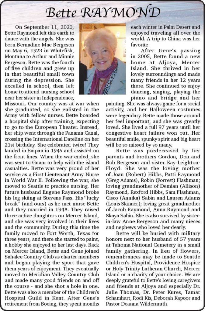 Bette Raymond | Obituary