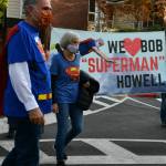 Bob Howell and his wife Patty take part in a parade honoring Bob at Covenant Living at the Shores on Oct. 30. Andy Nystrom/ Reporter