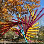 Autumn colors pop alongside a sculpture on a recent Mercer Island afternoon. Photo courtesy of Greg Asimakoupoulos