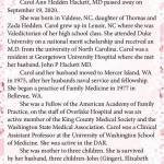 Carol Ann Hedden Hackett, MD
