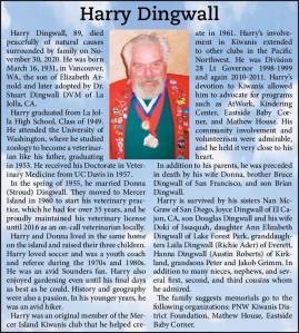 Harry Dingwall | Obituary