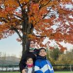 Patty De Santiago with her children Kate, a kindergartner, and Ethan, a fourth-grader. Photo courtesy of Nef Hernandez