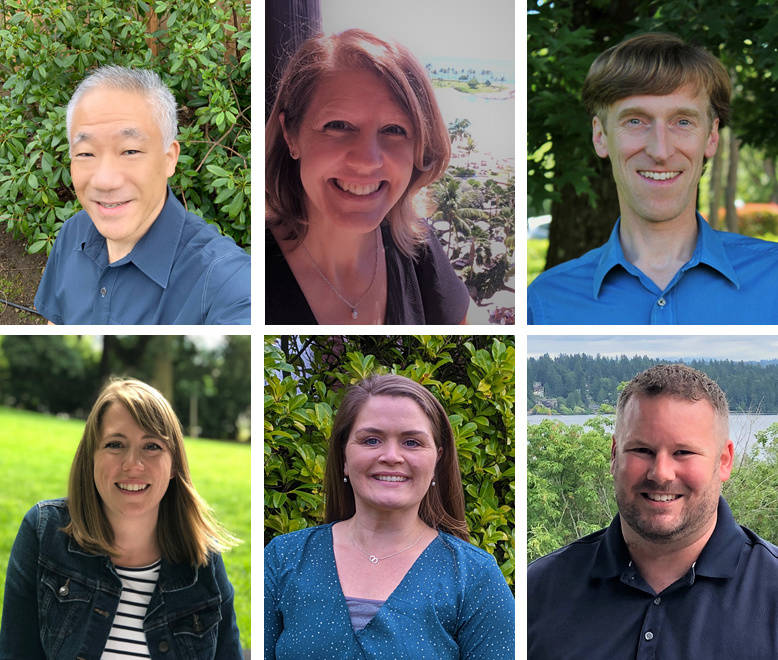 (Top row, left to right) Patrick Yamashita, Angie Moreau and Ross Freeman. (Bottom row, left to right) Sarah Bluvas, Tambi Cork and Ryan Daly.
