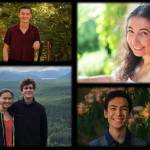 Clockwise from upper left, Hunter Evans, Sabrina Hubbell, Nima Taherzadeh and Joyce Zhang and Noah Hendelman. Courtesy photos