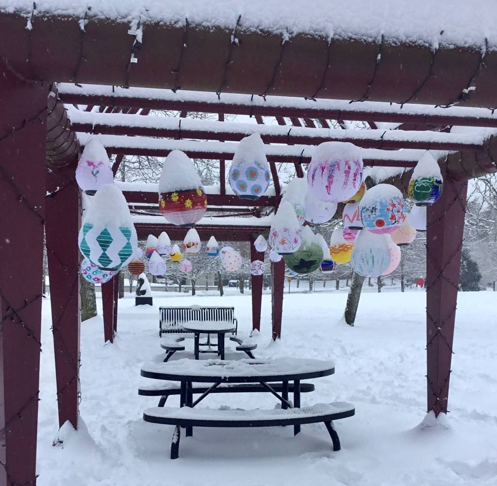 Island Lanterns participants have filled parts of the city with their colorful, ingenious and lighted outdoor lanterns. Photo courtesy of Claudia Zimmerman