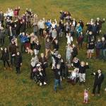 The Show Our Stripes group captured by Sawyer Rizzas drone.