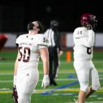 Mercer Islands William Kendrick, left, celebrates the Islanders victory as Mason Chorak looks on. Photo courtesy of David Wisenteiner