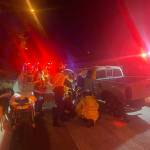 The Mercer Island Fire Department on the scene of a two-car collision early Monday morning. Photo from the Mercer Island Fire Department Facebook page