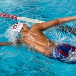 Mercer Island sophomore Evan Liu blasts through the 200 freestyle relay on April 27. Photo courtesy of Lesleigh Watson