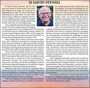 H David Stensel | Obituary