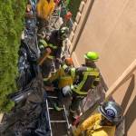 Fire crews rescue a construction worker after a trench collapsed on May 7. Photo courtesy of the Mercer Island Fire Department