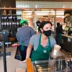 Lauren on the job at St. Arbucks. Photo courtesy of Greg Asimakoupoulos