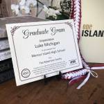 Pictured is a fictitious example of a Mercer Island Grad Gram. Photo courtesy of the Mercer Island PTA Council