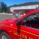A task force, which included Mercer Island Fire, backfills Kittitas Fire District 7s Fire Station 73 on June 26. Photo courtesy of the Mercer Island Fire Department
