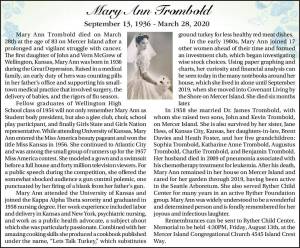 Mary Ann Trombold | Obituary