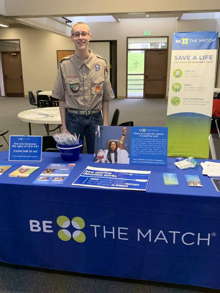 Courtesy photo
Samuel Postmas Eagle Scout project encouraged signups for the stem cell registry.