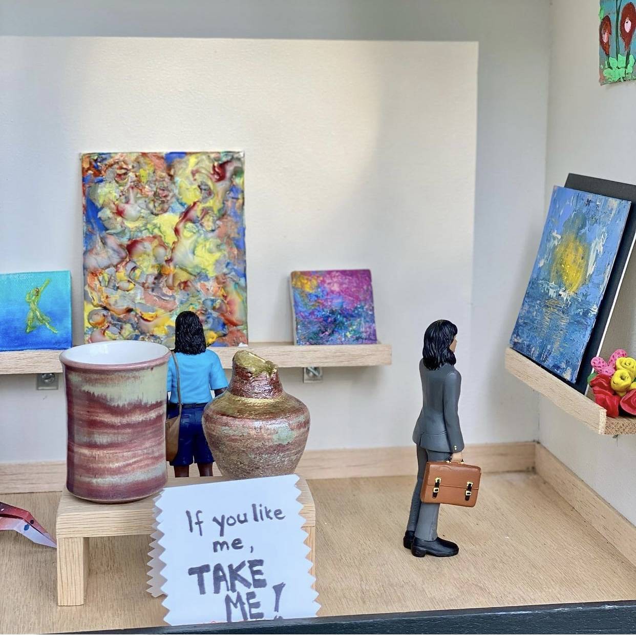 Mercer Islands first Free Little Art Gallery (FLAG) is located on the corner of Southeast 29th Street and 74th Avenue Southeast. Modeled after the little library concept in neighborhoods, but with art, people are welcome to enjoy looking at the art, take a piece of art, and/or make art to leave at the gallery. Check it out on Instagram at <a href="https://www.instagram.com/p/CN1SeX-lPJV/?utm_medium=copy_link" target="_blank">https://www.instagram.com/p/CN1SeX-lPJV/?utm_medium=</a><a href="https://www.instagram.com/p/CN1SeX-lPJV/?utm_medium=copy_link" target="_blank">copy_link</a>. The FLAG inspired us by Seattle artist, Stacey Milrany, starting the movement last winter. Its beautifully contagious and has connected countless people with creativity and community. Its been so popular that weve started featuring solo artist exhibitions periodically, said Tara Koehler, adding that FLAG was installed last spring in honor of her dads birthday. Photo courtesy of Tara Koehler