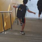 A Northwood student skips with joy on the first day of classes. Andy Nystrom/ staff photo