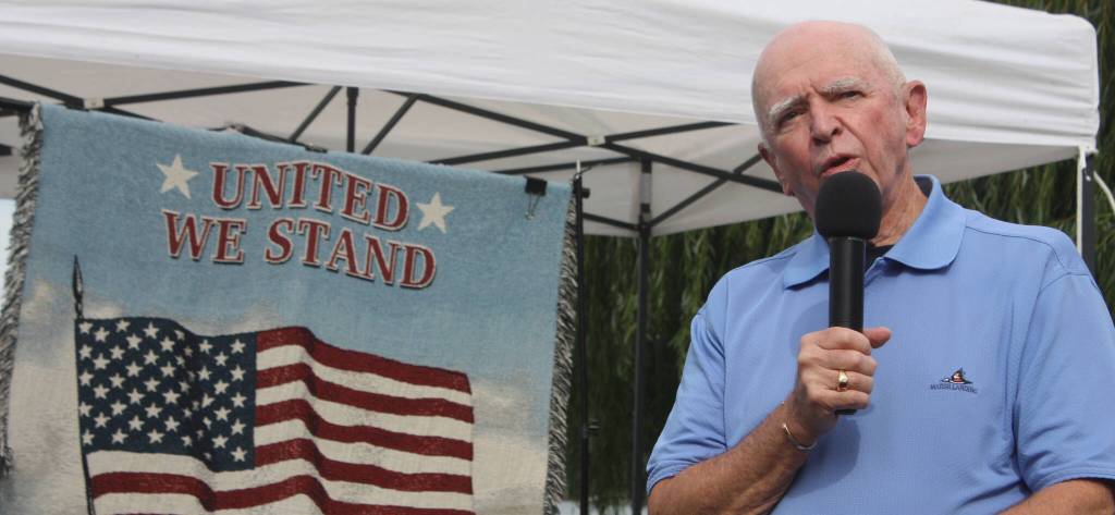 David Beamer speaks about his son, Todd, who was one of the passengers who died on United Airlines Flight 93 outside of Shanksville, Pennsylvania, on 9/11. A program to mark the 20th anniversary of 9/11 took place on Sept. 9 at Mercer Island Covenant Living at the Shores. Andy Nystrom/ staff photo