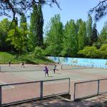 Pickleball players get in some action at Luther Burbank Park. Andy Nystrom/ staff photo