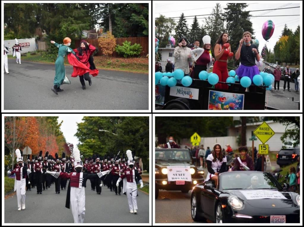 Mercer Island High School students participate in a modified homecoming parade on Oct. 15 that rolled down 92nd Avenue Southeast and Southeast 42nd Street into the football stadium prior to the Islanders game versus Juanita. In 3A KingCo action, Juanita beat MI, 38-6. Vince Catano scored on a 1-yard pass from Spencer Kornblum for the Islanders (1-3 in league and 3-4 overall), who will next play at Lake Washington at 7 p.m. on Oct. 22. Photos courtesy of Joe Chen