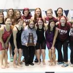 The Mercer Island High School third-place 3A state squad. Back row, left to right: Cecilia Sommerfield, Flora Cruzen, Brooke Andrews, Anna Bertlin, Austin Whelan, Greta Doroski and Ava Tang. Front row, left to right: Amelia Han, Piper Enge, Charlotte Friedman, Ella Grogan, Isabel Peng, Vivian Woare and CJ Woare. Courtesy photo