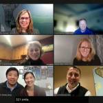 Mayor Benson Wong (top left) was honored at his final city council meeting on Dec. 7. He was joined by family members at the virtual meeting. Zoom screen shot