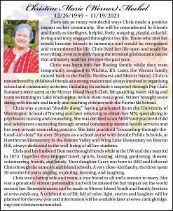 Christine Marie (Werner) Mochel | Obituary