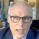 During a news conference Thursday, Washington Gov. Jay Inslee explains the deployment of the National Guard to hospitals to assist with the coronavirus surge. (TVW) 20220113