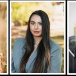 From left, Julia Brondello, Hayaat Rose Siddiqui and Kayla Levin. Courtesy photos