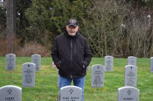 Jim Curtis at the Tahoma National Cemetery. Photo Conor Wilson/Valley Record