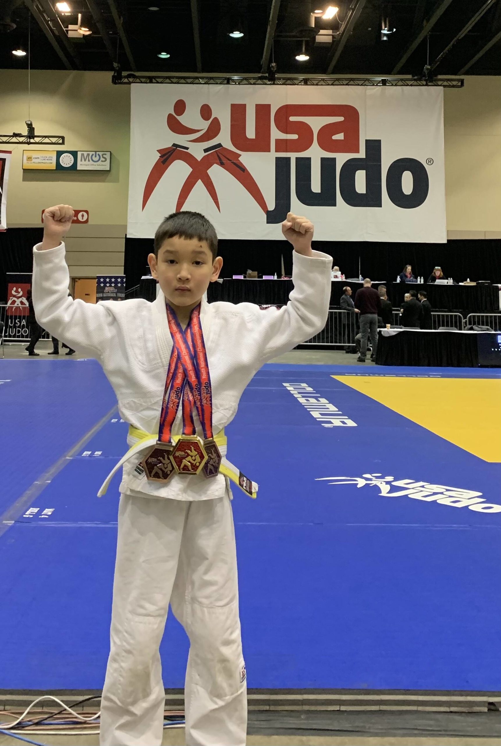Mikhail Zulaev won a gold medal and two bronze medals at the 2022 USA Judo Youth National Championships. Courtesy photo