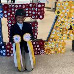Mercer Islands Gabby Frederick displays her third-place ribbons at the Interscholastic Equestrian Association National Competition, which took place from April 27-May 2 in Harrisburg, Pennsylvania. Courtesy photo