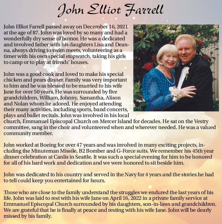 John Elliot Farrell | Obituary