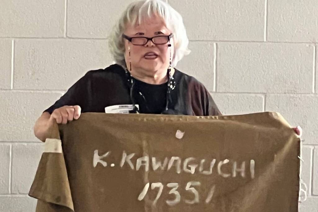 Judy Kusakabe answering questions from West Mercer Elementary 4th graders during her presentation. Photos by Soyun Chow