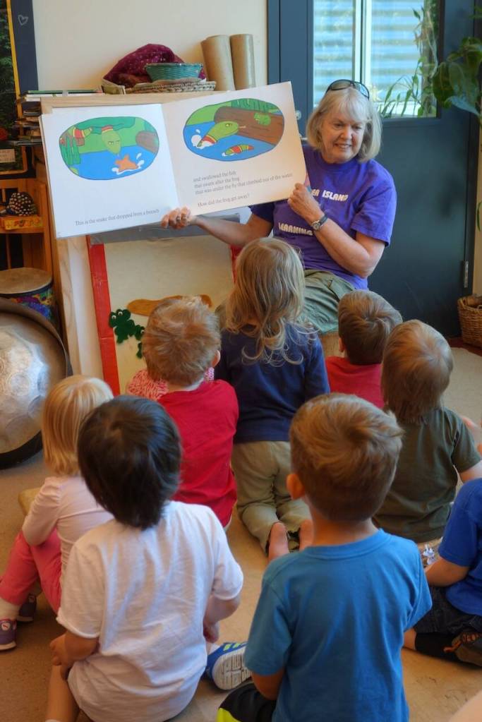 Judy Witmer teaches preschoolers at the Mercer Island Boys and Girls Club building in May of 2014. Courtesy of Sarah Waller