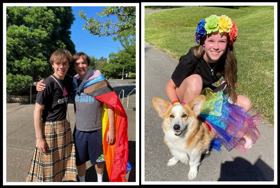 Some attendees at the Mercer Island Pride Celebration on June 26. Photos courtesy of Chase Schubert