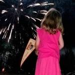 A young resident enjoys the Summer Celebration fireworks show in 2018. Courtesy of the city of Mercer Island