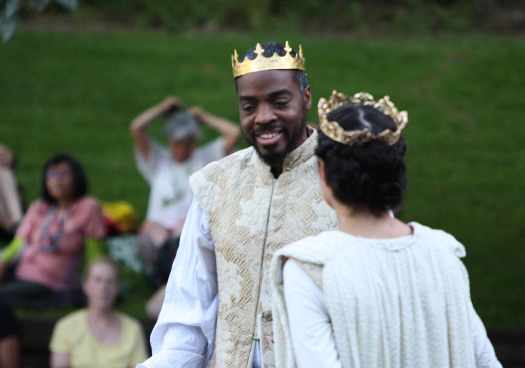 Seattle Shakespeare Company and Wooden O presented A Midsummer Nights Dream on July 14 at the Luther Burbank Park Amphitheatre. For more information on upcoming performances, visit https://www.seattleshakespeare.org/venue/luther-burbank-park-amphitheatre. Andy Nystrom/ staff photo