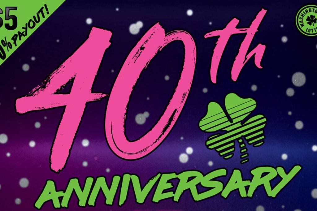 Washingtons Lottery 40th anniversary Scratch from the Past ticket. (Submitted photo)